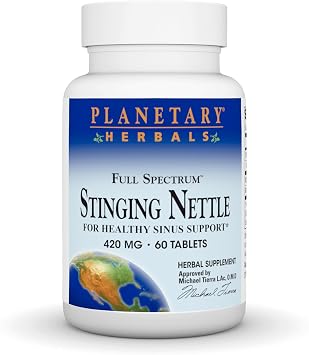 Planetary Herbals Full Spectrum Stinging Nettles, 420 mg - 60 Tablets