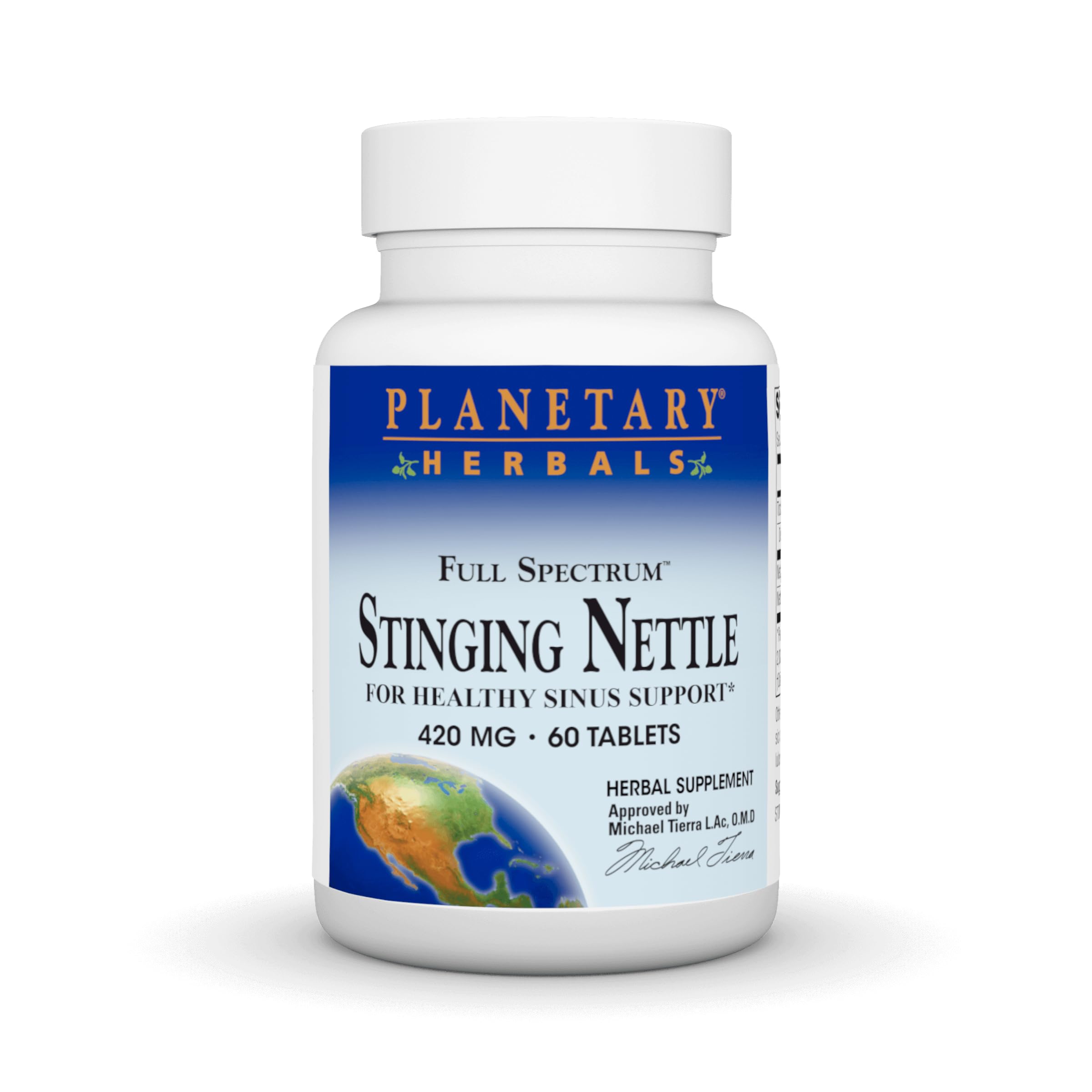 Planetäre Kräuter Vollspektrum Sting Nettles, für gesunde Sinus-Unterstützung* 420mg - 60 Tabletten