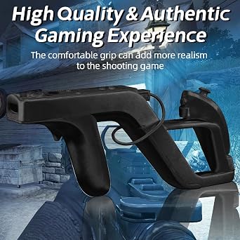 OSTENT Light Gun Attachment for Nintendo Wii/Wii U Remote Nunchuck Zapper Shooting Games, Coloe Black