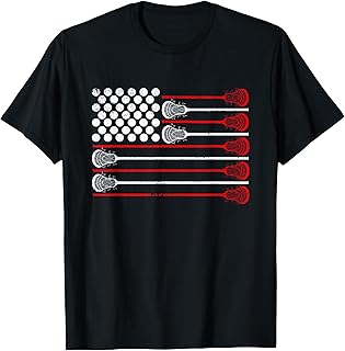 Lacrosse USA Flag Lax T-Shirt