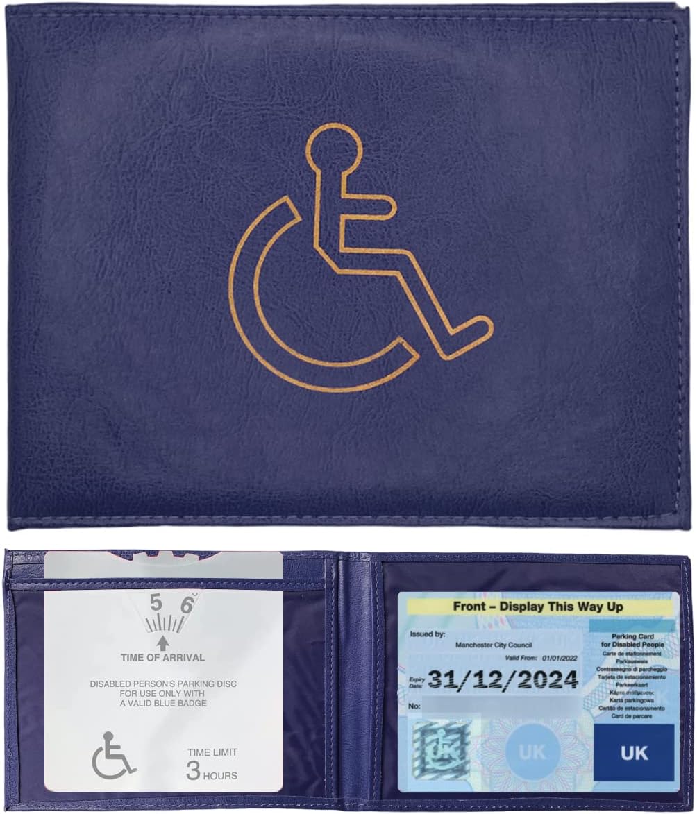 Woodland Leathers Disabled Badge and Timer Holder, Pu Leather Disabled