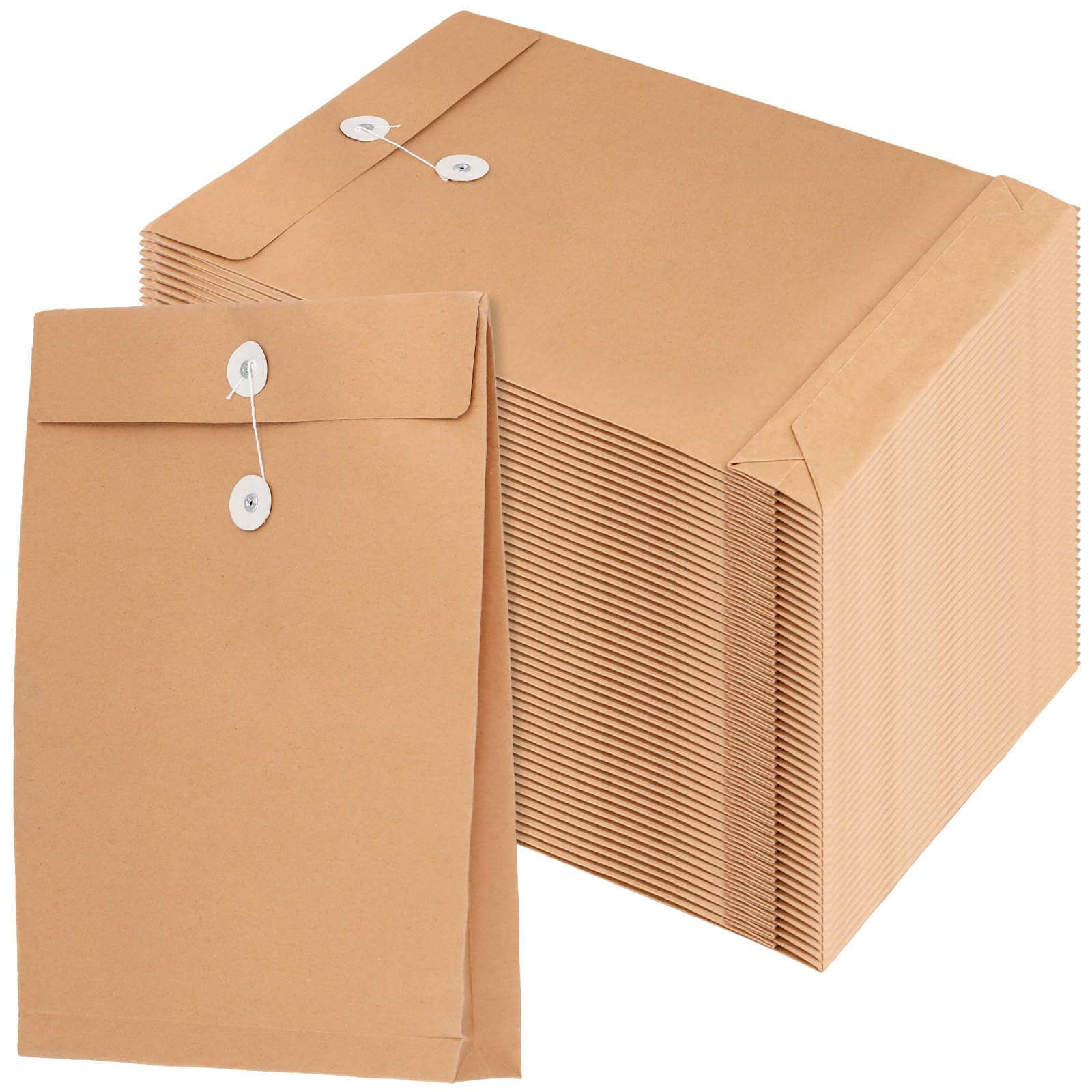 Buste grandi in carta kraft 23,9 x 33,5 cm espandibili con soffietto e filo per documenti