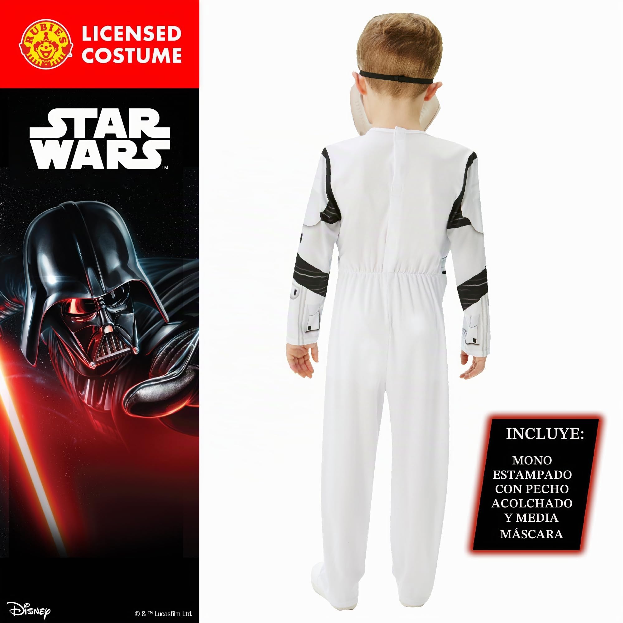 Star Wars, Kostüm Villain Trooper, Episode 7, Deluxe für Kinder (Rubie 's 62026)