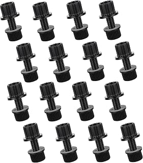 16 Pack Motorcycle Licenses Plates Screws Nylon License Plate Cover Screws Plastic Nylon License Plate Frame Cover Fastener Kit Frame Holder Bolts Nuts for Motorcycle Cars Trucks Bike Plates Fasteners