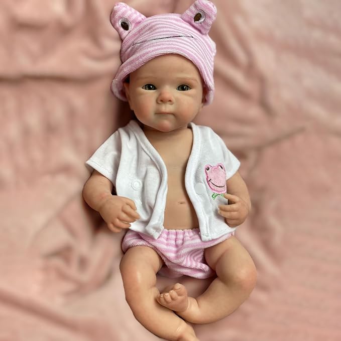 Muñeca bebé silicona realista 12 pulgadas miniatura 7