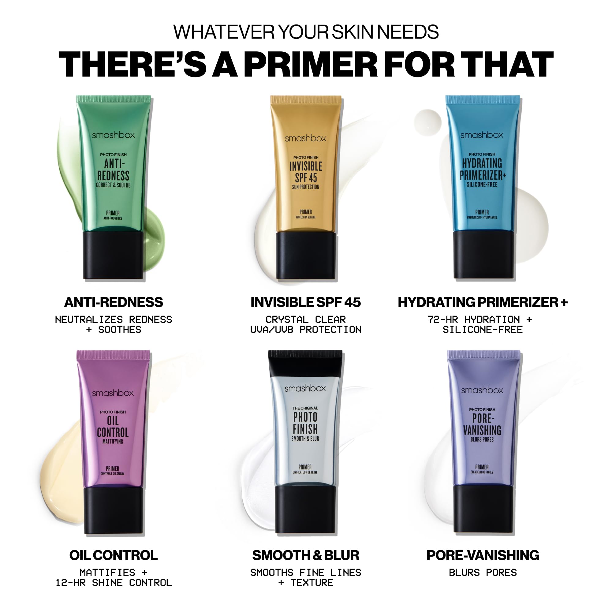 Smashbox The Original Photo Finish Smooth & Blur Makeup Primer | Instantly Smooths and Blurs Fine Lines and Pores | Vitamins A + E: Full Size, 1 Fl Oz