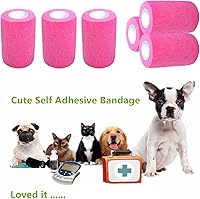 Vista 120 de Baisunt Paquete de 6 vendajes cohesivos de 1 pulgada, cinta autoadhesiva autoadhesiva autoadhesiva transpirable para muñeca, tobillo, deportes