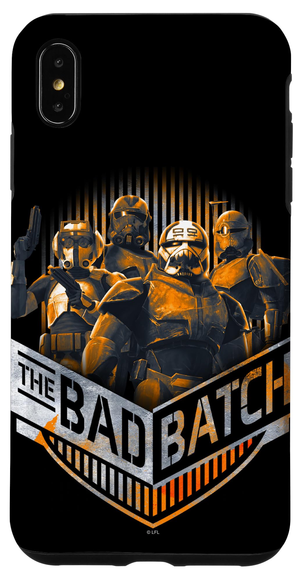 Coque iPhone XS Max Star Wars Bad Batch Orange Logo