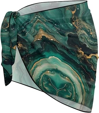 Womens Beach Sarong Sexy Bikini Semi-Sheer Cover Ups Bathing Suit Wrap Skirt Scarf for Cool Evening Beach Walks