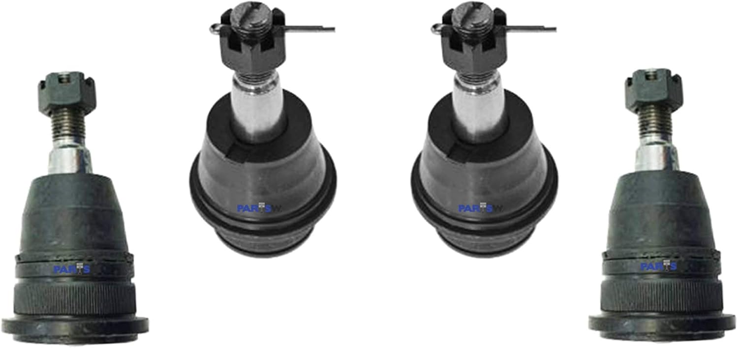4 Pc Front Suspension Lower Ball Joints + Upper Ball Joints Fits the 5 Lug Wheels
