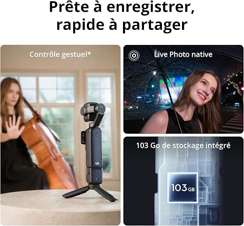 DJI Bundle Standard Osmo Pocket 4P, caméra vlog 4K à Double Objectif - 5