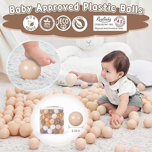 Miniatura 2 de Realhaha Pelotas para pozo de pelotas 100 bolas de estrellas para pozo de pelotas bolas de juego sin BPA para niños pequeños piscinas y accesorios