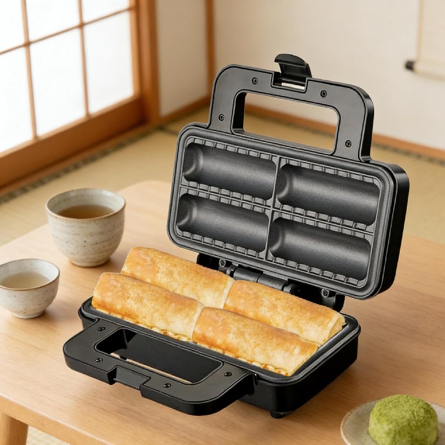 Corn Make Machine Homemade Easy to Clean Multifunctional Household Portable Four Hot Dog Machine