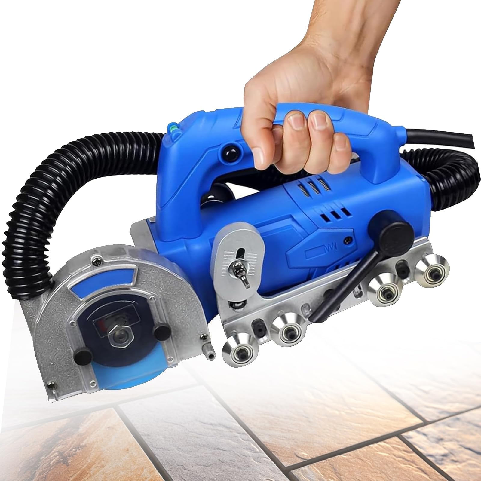 VILA SMO 1200W Electric Tile Joint Cleaning Machine, Tile Grout Remover Machine, 9000r/min with Diamond Blade, Self-Cleaning Design, Adjustable Cutting Depth, for Cleaning Grout Between Tiles.