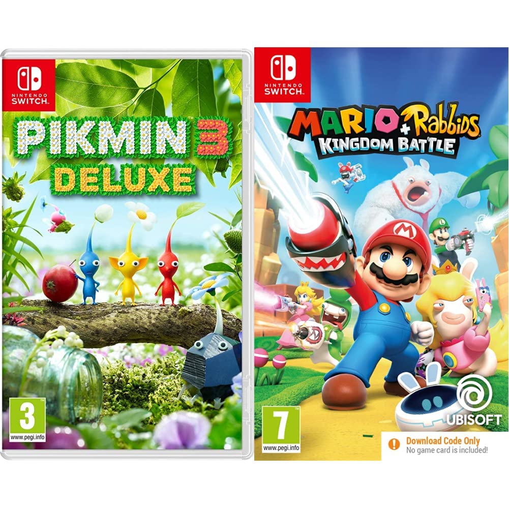 Pikmin 3 Deluxe (Nintendo Switch) + Mario + Rabbids Kingdom Battle (Code in Box) (Nintendo Switch)