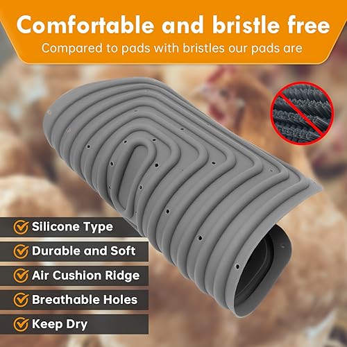 Miniatura 4 de Jantens Paquete de 6 almohadillas de anidación de pollo, almohadillas de silicona (gris), almohadillas de anidación reutilizables y lavables para