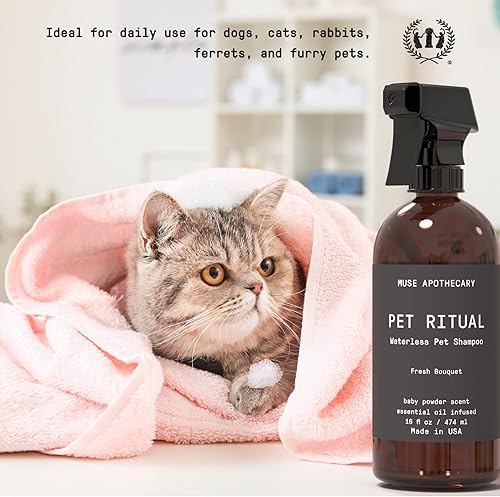 Miniatura 5 de Muse Apothecary Pet Ritual Champú aromático sin agua para mascotas  Champú para perros sin enjuague  Champú sin agua para gatos  Champú para perros