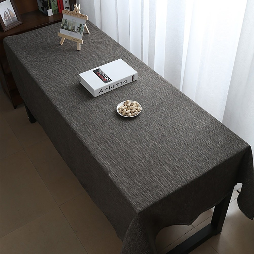 Nappe carrée en coton lin grande taille pour meuble TV