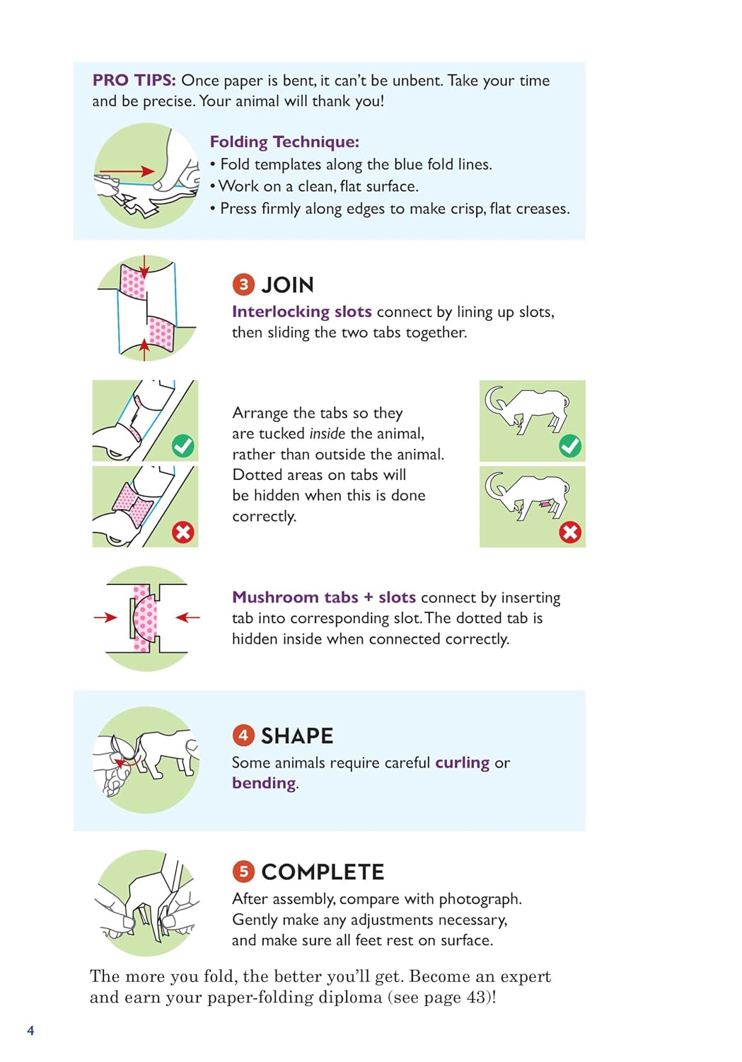 Paperfold Wild Animals: 10 Amazing Punch-Out-and-Fold Paper Creatures image 5