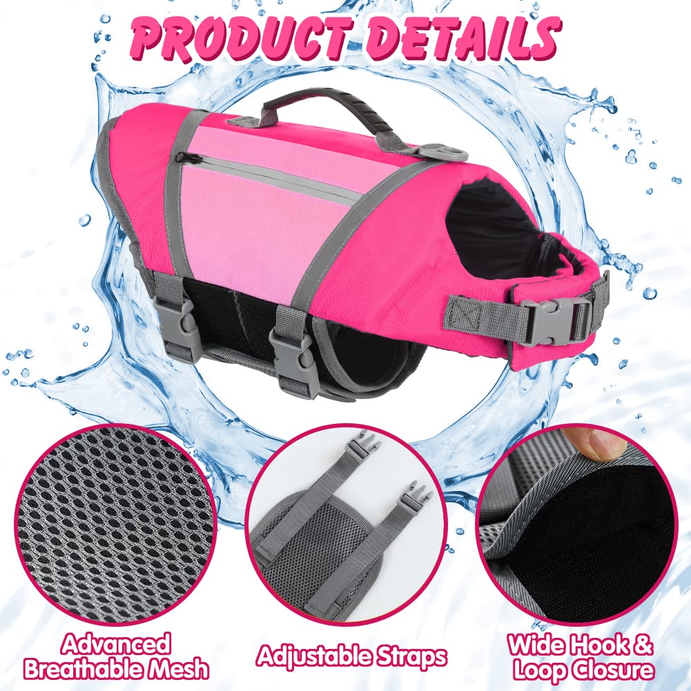 EMUST Dog Life Vests for Boating Water-Resistant Dog Swimming Vest with Rescue Handle - Image 4