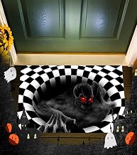 Halloween Doormat, 3D Stereo Vision Skeleton Checkered Area Rug Halloween Decor for Living Room, Bedroom (60 x 40'