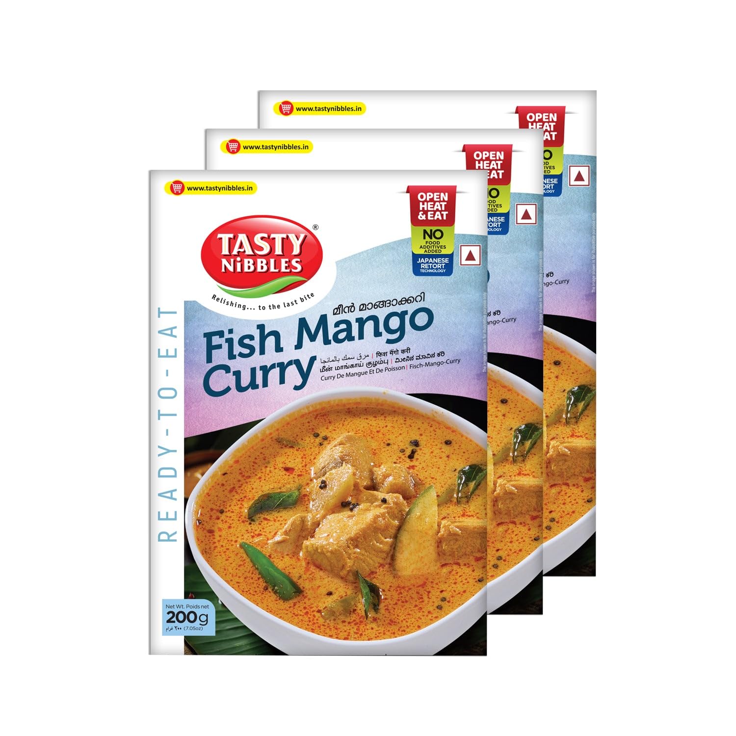 TASTY NIBBLES Fish Mango Curry 200GM Pouch [Pack of 3]