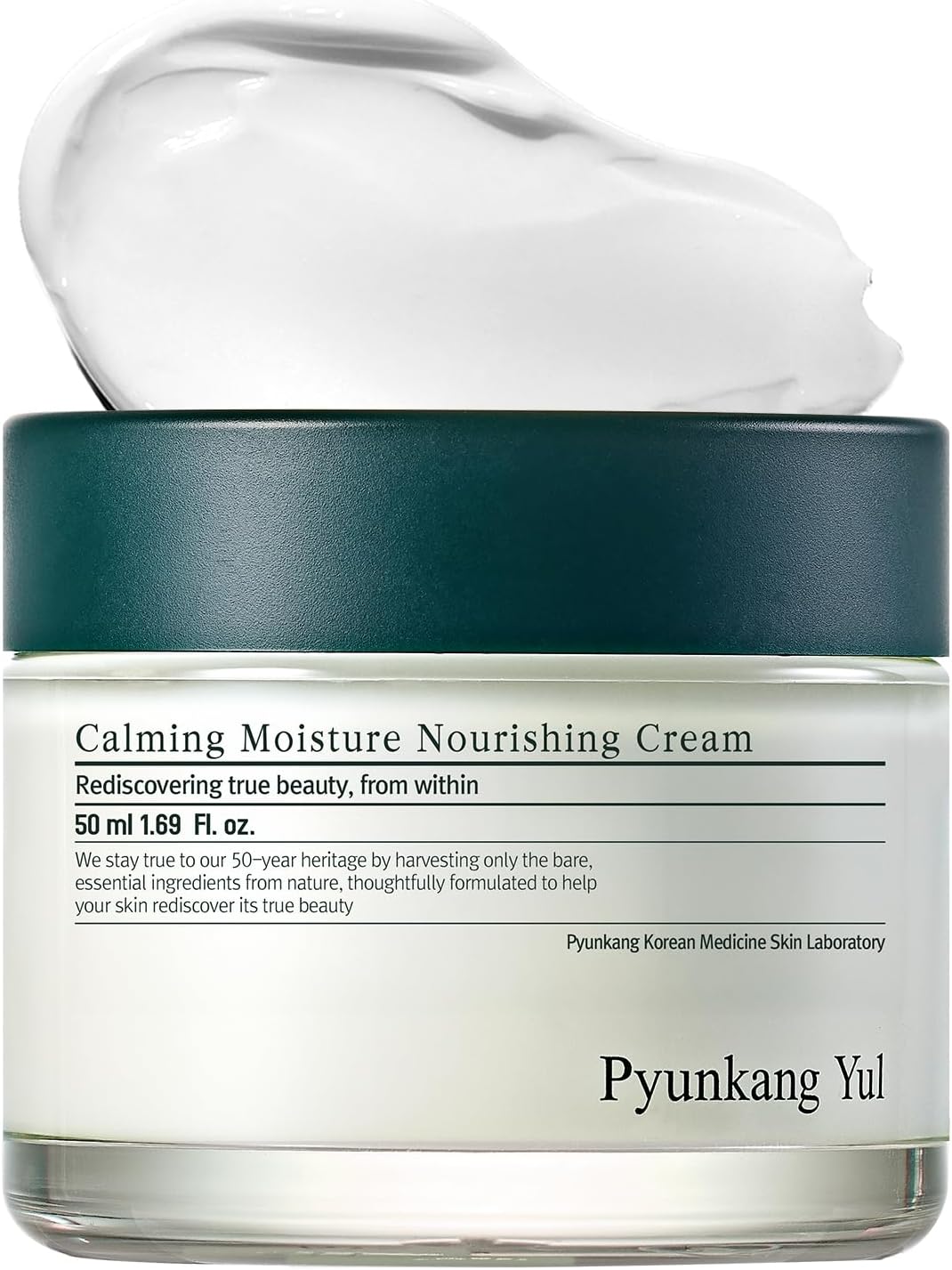 Pyunkang Yul PKY Calming Moisture Nourishing Cream Instantly Soothes Sensitive Skin, Face Moisturizer for Healthy Skin Vitality with Collagen, Vegan, Korean Skincare (1.69 Fl. Oz, 50ml)