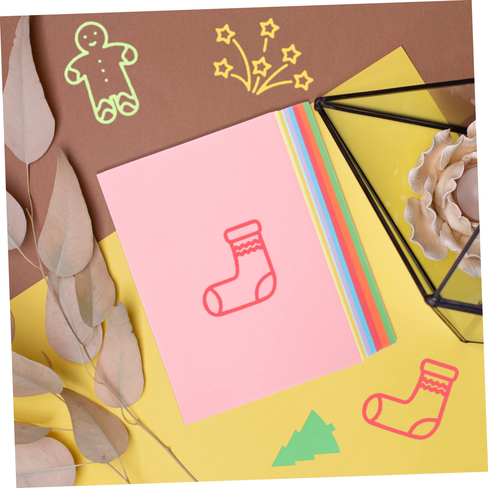 NUOBESTY 100blätter Bastelpapier Verdickt Bunt Faltpapier Malpapier Für Junge Mädchen Und Erwachsene Zu Hause Kindergarten Schule Diy-bastelpapier Origami-papier
