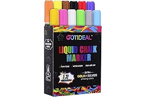 12 Colors Premium Window Chalkboard Neon Pens for Kids and Adults