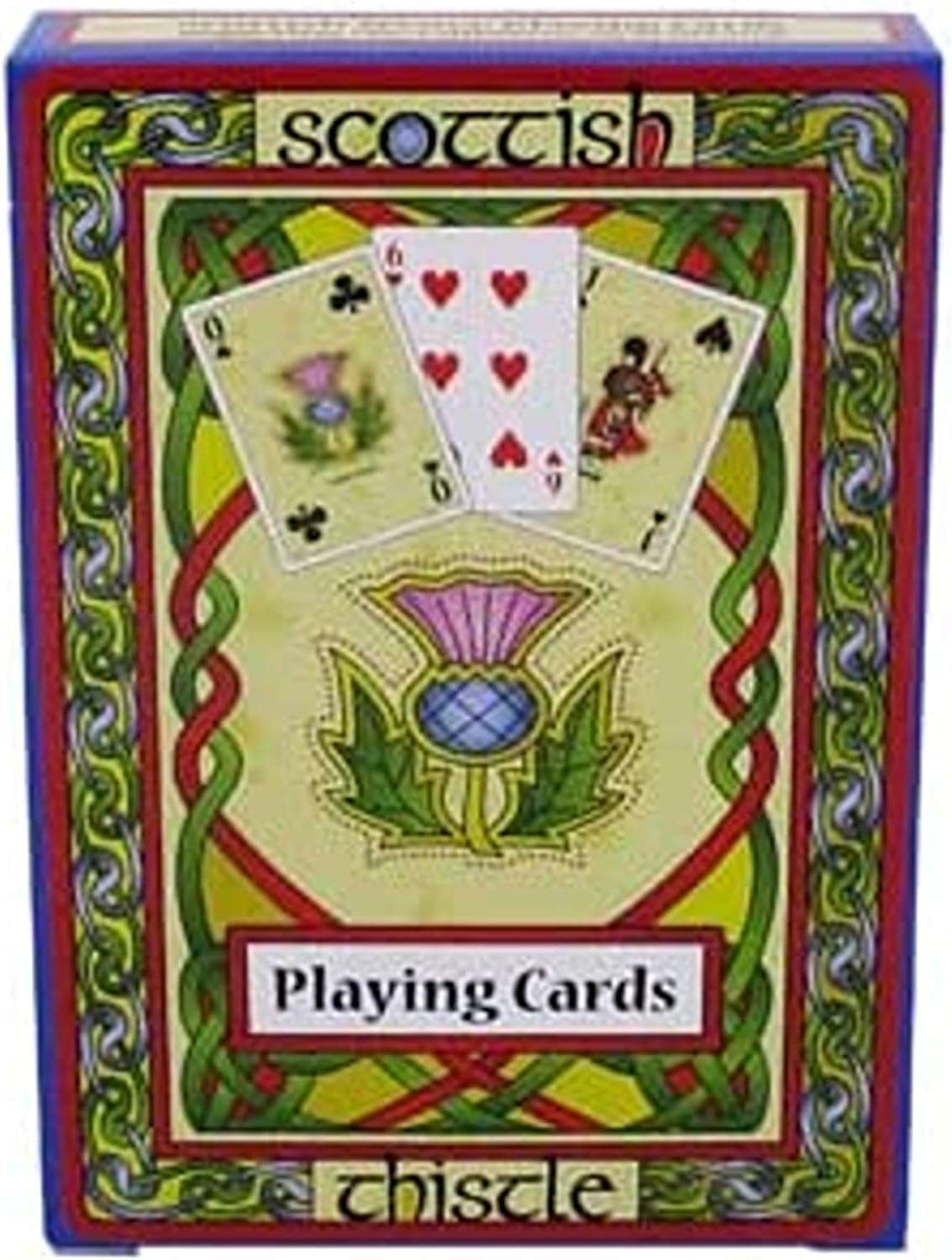 Royal Tara Scottish Playing Cards Set Thistle Design Board Games for Teens Adults Friends Family (W 2.63" x H 3.81")