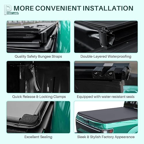 Vista 62 de Perfit Liner Solo Flareside/Stepside (Splash) - Cubierta tonneau enrollable suave compatible con Ford Ranger Flareside/Stepside (Splash) 1983-2011