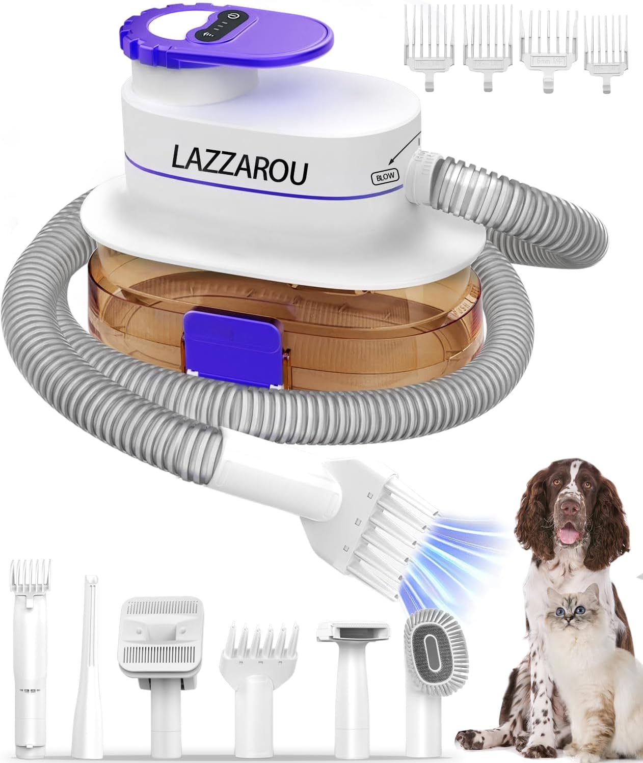 Pet Grooming Kit & Pet Hair Vacuum with 4L Dust Cup,Hair