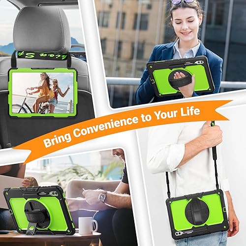 Miniatura 60 de SEYMAC Funda para Samsung Galaxy Tab S10 Lite/S10 FE/ S9 FE/ S9 5G (10.9''/11''), resistente a prueba de golpes con protector de pantalla, soporte