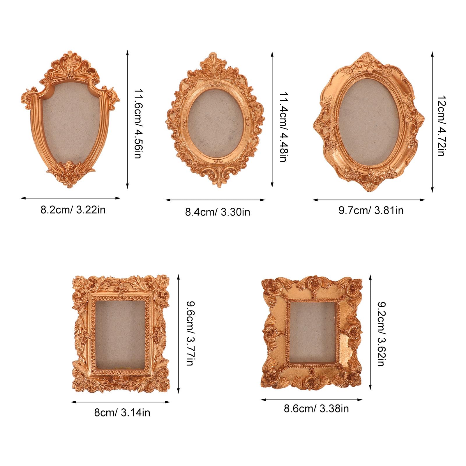 Alasum Magnetische Fotorahmen für Selbstgemacht Bastelprojekte 5 Stück Pack mit Trockenblumen und Muschelmotiv aus Kunstharz und Magnet Dekorativ und Praktisch und Hauswarmings