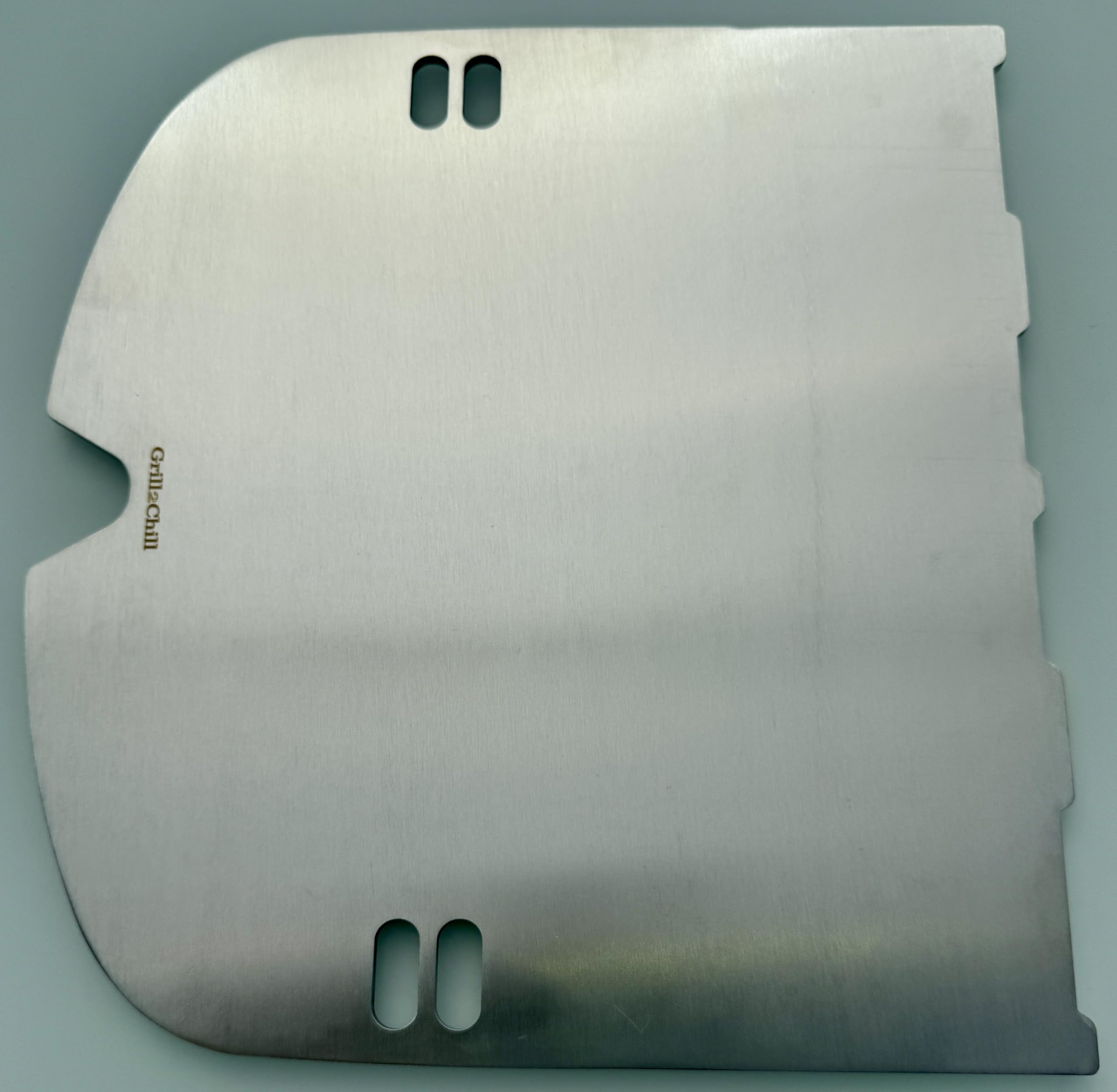 Grillplatte/Plancha Edelstahl V2A 1.4301 Ersatzrost passt für Grill WEBER TRAVELER + TRAVELER STEALTH EDITION/SUPER PREMIUM DELUXE Version/brachiale 5-5,2 mm Materialstärke / 4 kg Gewicht