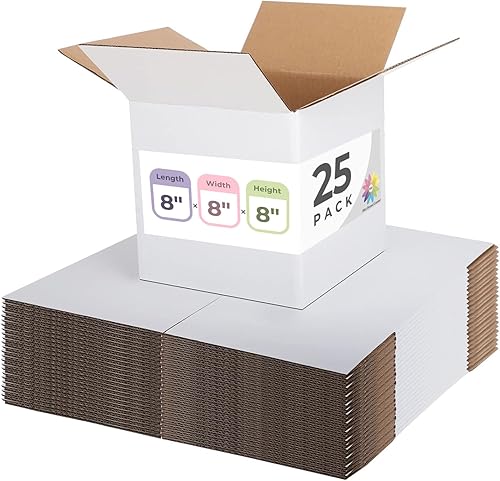 Miniatura 19 de Mat Board Center, caja de correo de 6 x 6 x 6, caja de cubo de 6 pulgadas, caja de embalaje cuadrada de regalo pequeña, cartón corrugado