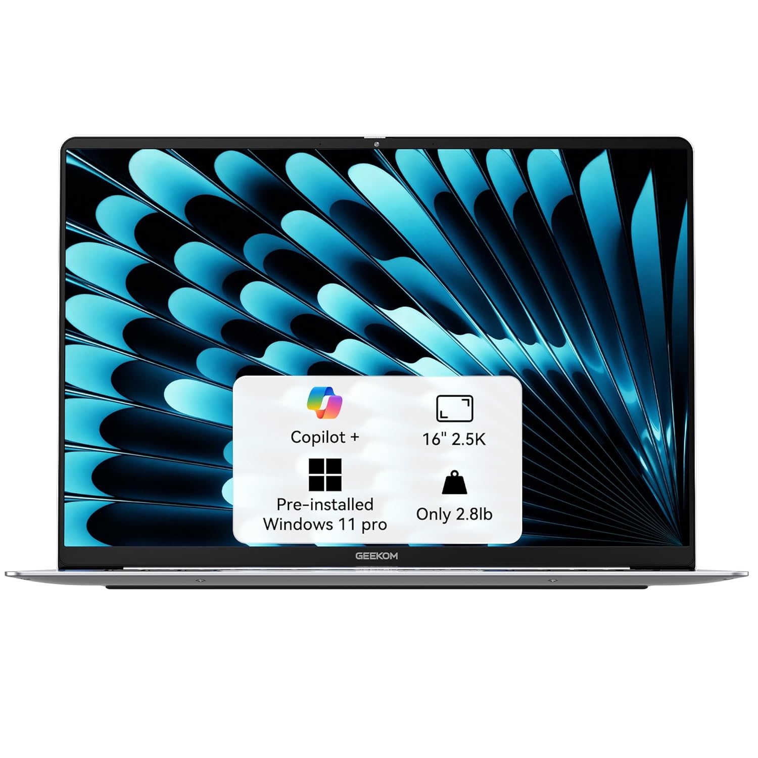 GEEKOM GeekBook X16 Pro 2 8 lbs Laptop 16 IPS 2 5K 16 10 Laptop Computer Ultra 9