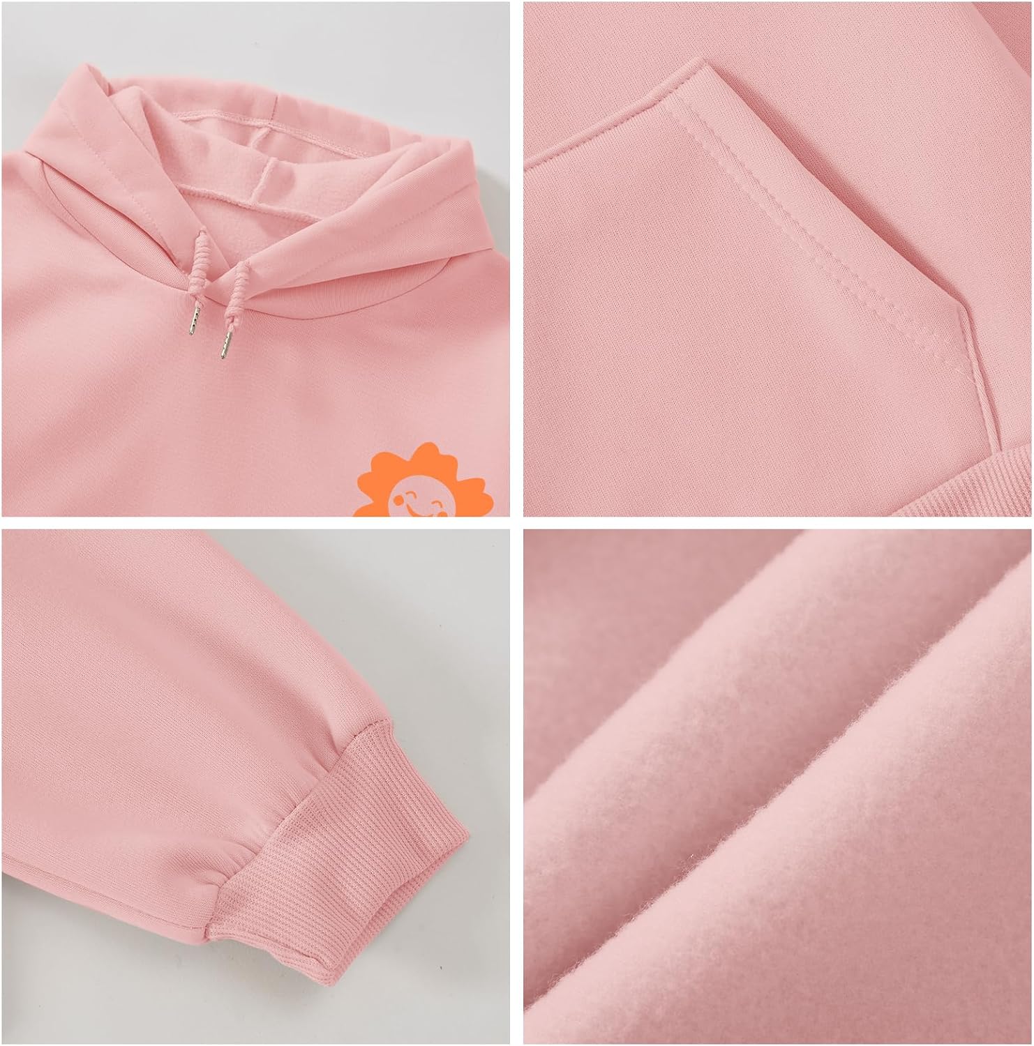 Sulayesh Cute Graphic Hoodies for Teen Girls Aesthetic Preppy Sweatshirts Inspirational Letter Slogan Loose Fit Pullover Tops