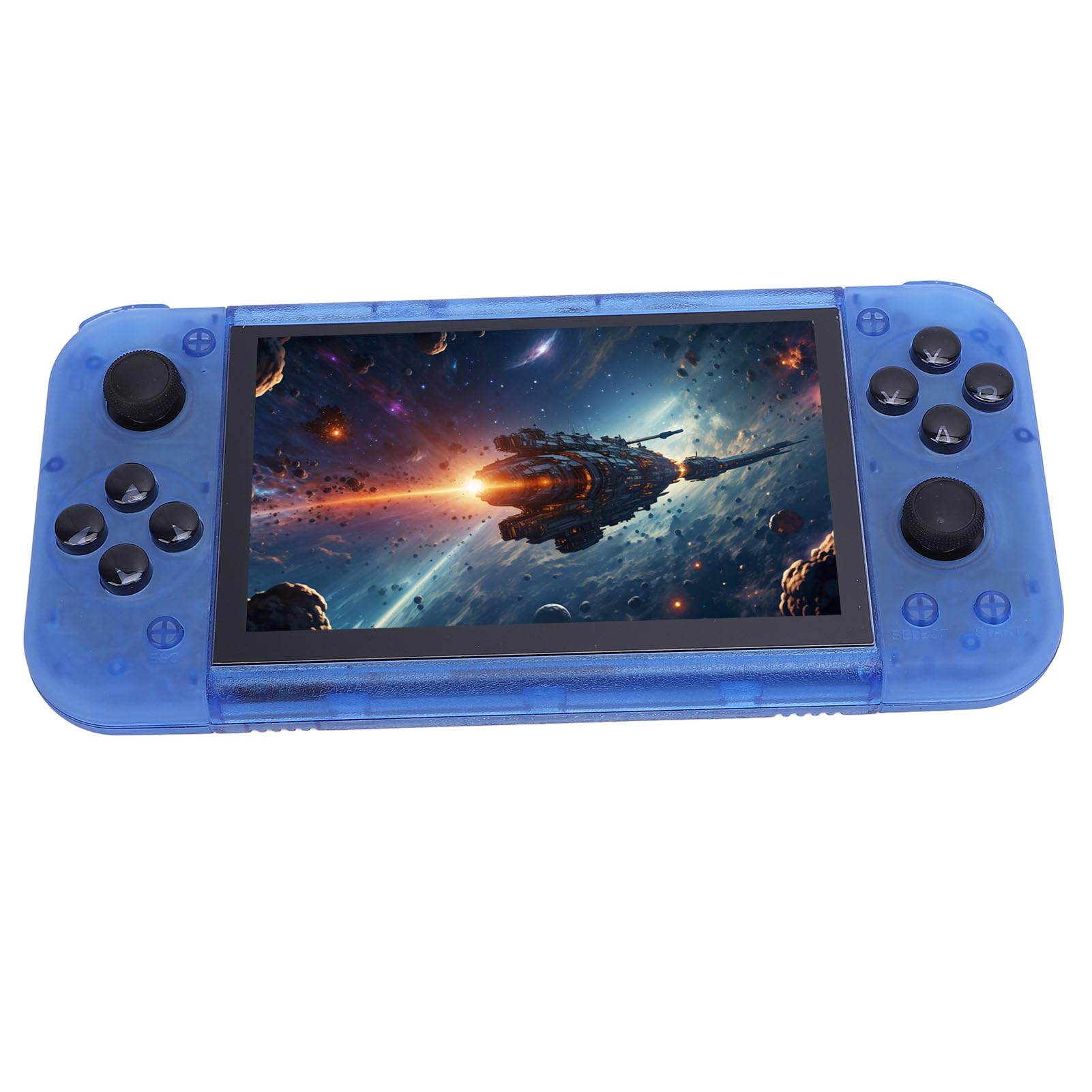 SUNGOOYUE Console di Gioco Portatile retrò Uscita TV con Schermo IPS Portatile da 5 Pollici per Gli Appassionati di Giochi (Blu Trasparente)