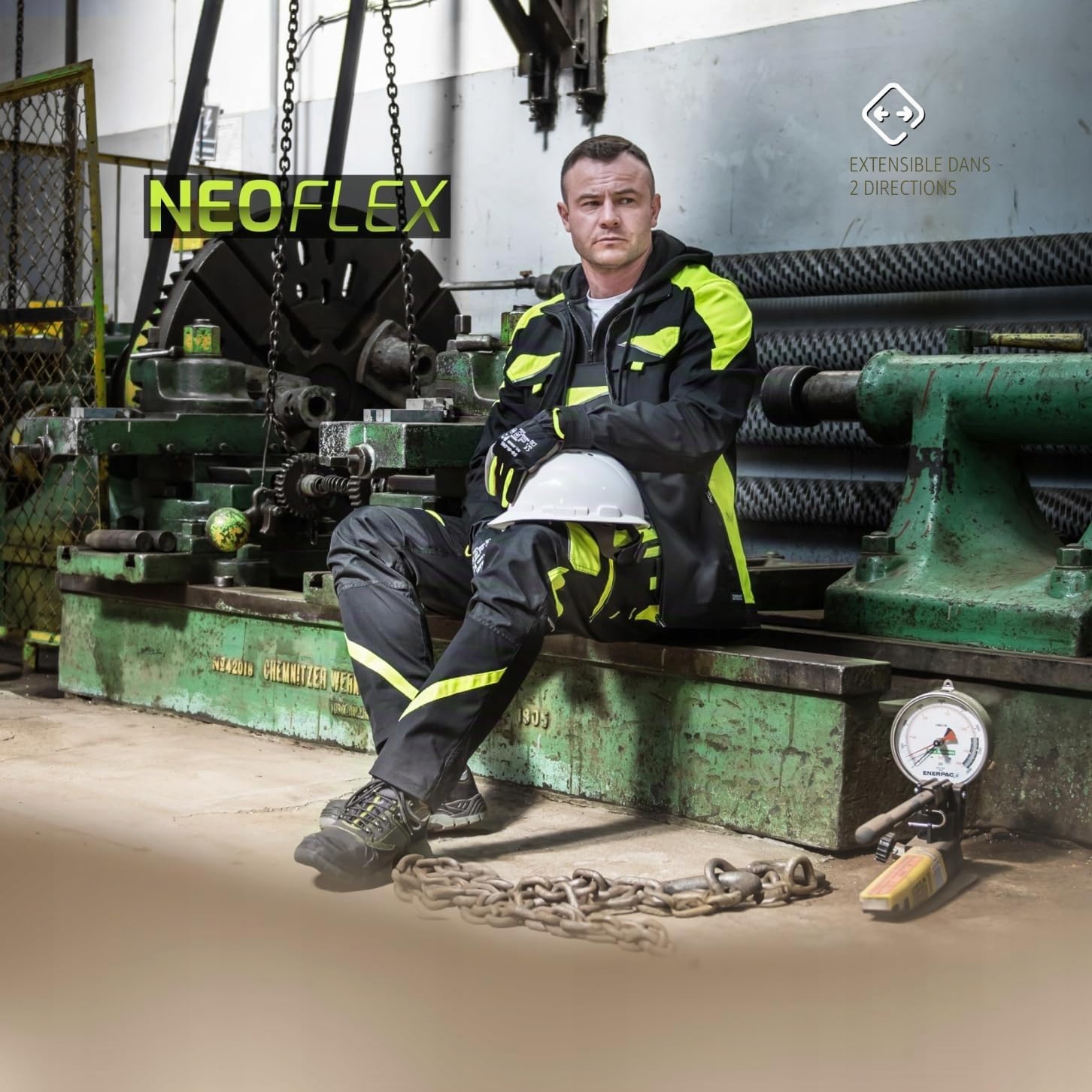 KEILOR Pantalon de Travail Flexible pour Homme avec Poches pour genouillères, Durable et Confortable, idéal pour Les travaux Lourds, Pantalon de Travail pour Homme