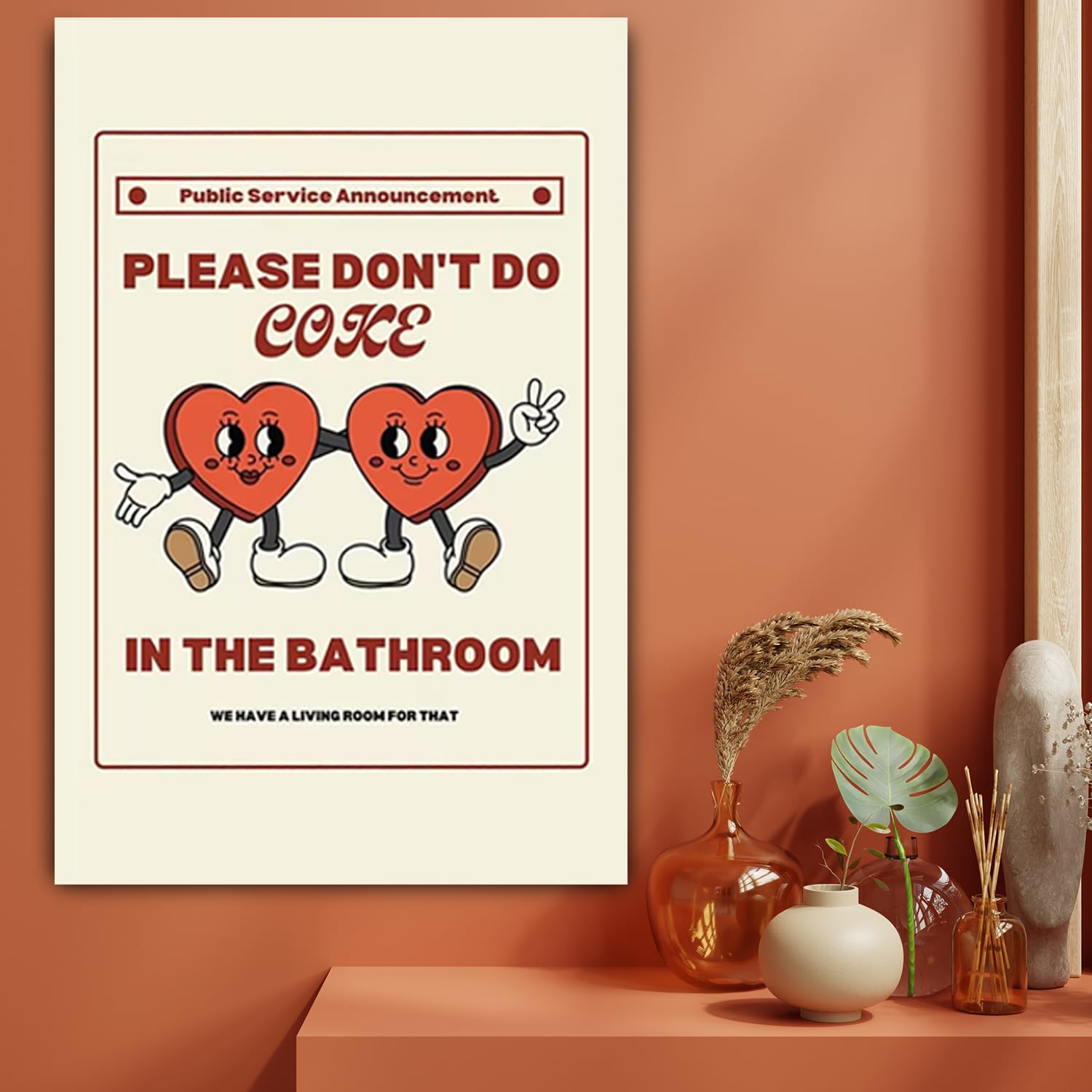 Cartello Divertente Per Bagno Con Scritta "Please Don't Do Coke In The Bath" | Targhetta Retrò Rosa Per Decorazione Bagno, Scrivania O Mensola | Regalo Originale - 2