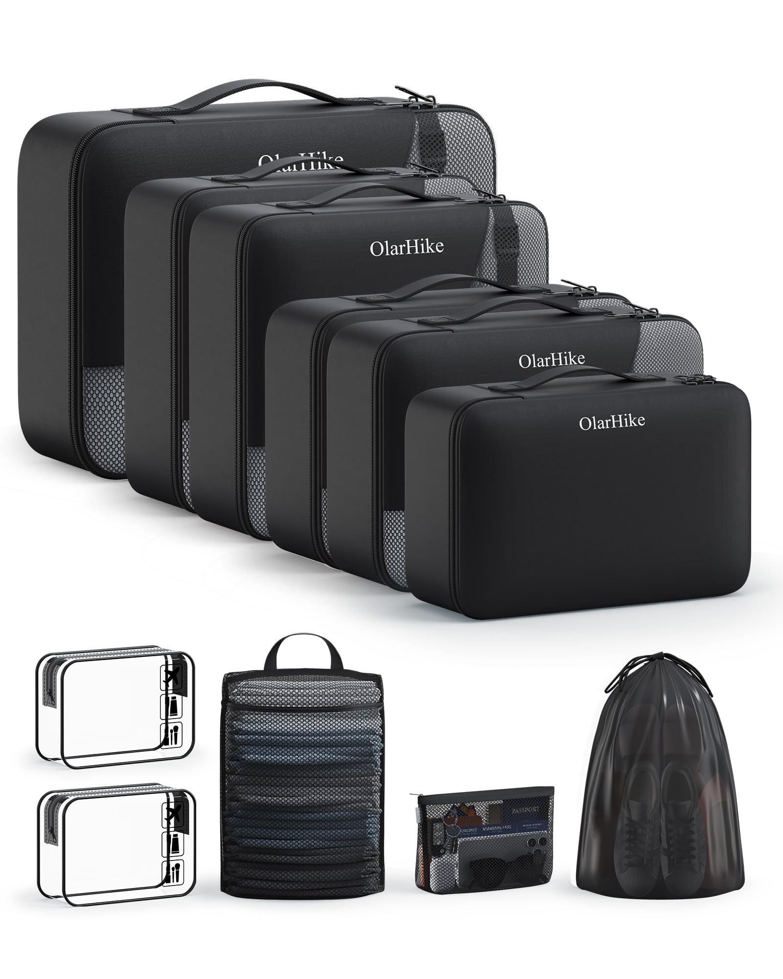 11 Set Packing Cubes for Travel, Gifts for Women Mom Kids, TSA Approved Bags for Makeup, Cosmetic, Toiletry, Suitcase Organizers for Checked Luggage,