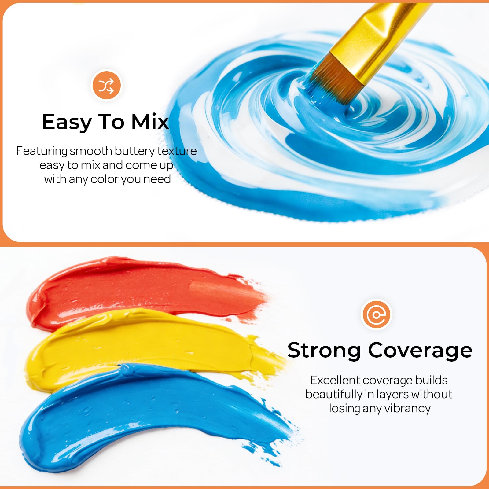 Nicpro Acrylic Paint Set - 24 Colors + Brushes -5 Nicpro Acrylic Paint Set - 24 Colors + Brushes -5