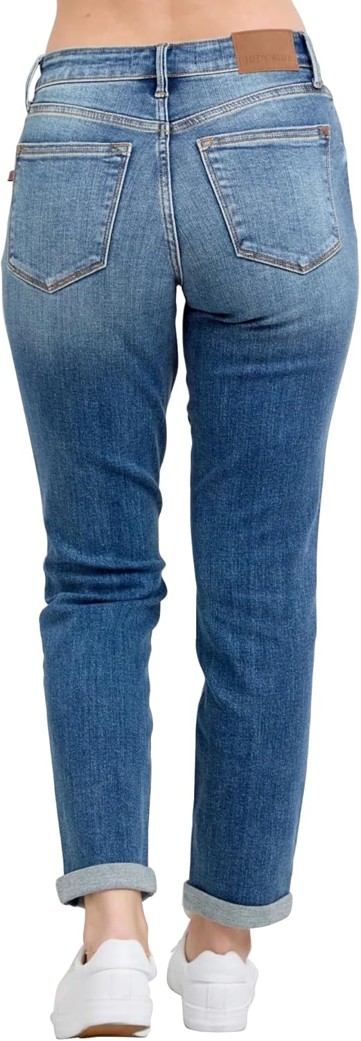 Judy Blue Women's Mid Rise Stretchy Boyfriend Jeans - Image 2
