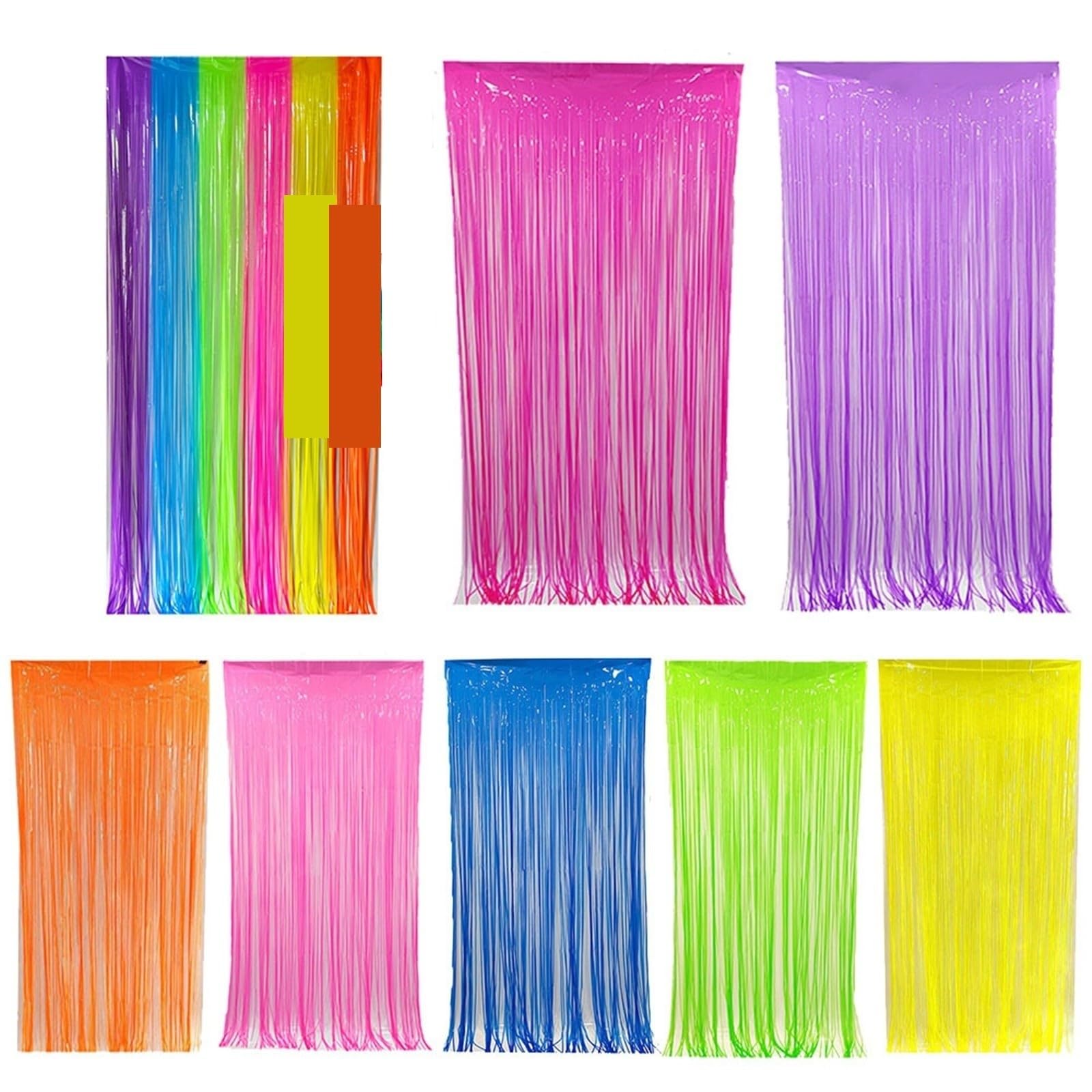 Lametta Vorhang Glow In The Party Regenvorhang fluoreszierend