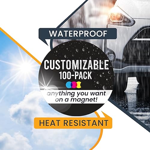 Miniatura 34 de Magnet Me Up Imán redondo personalizable de 30 mil, 6 pulgadas, imán de coche resistente a la intemperie para empresas, equipos deportivos