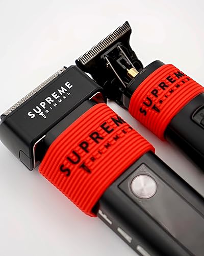 Miniatura 6 de Supreme Trimmer SGR50 - Pinzas de peluquero profesionales  5 agarres antideslizantes para recortar, recortar y afeitar, rojo