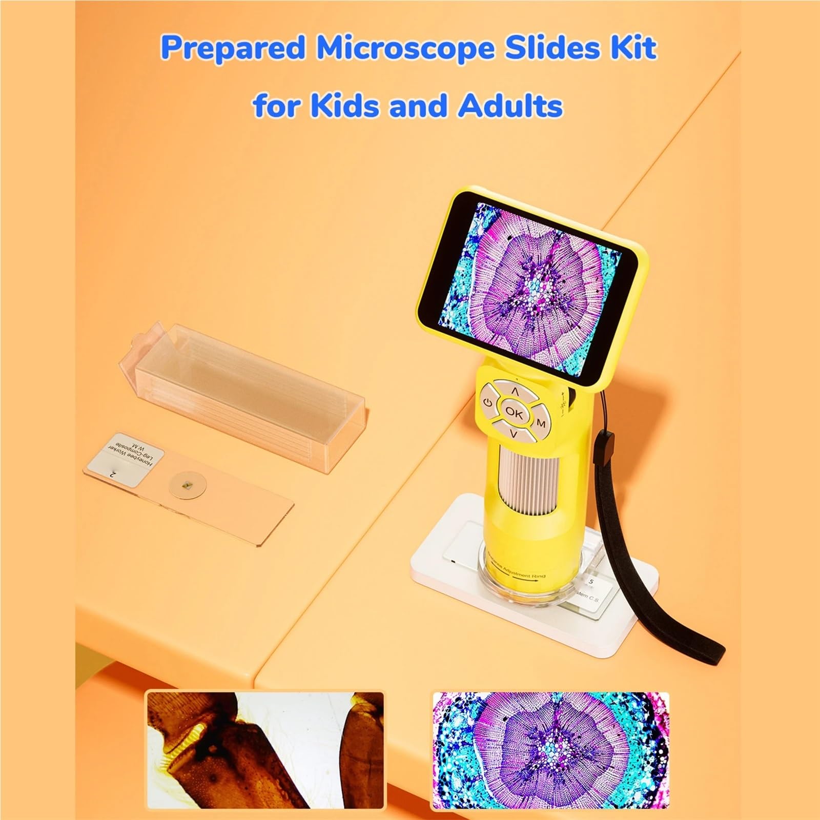Microscopio Digitale Portatile Ricaricabile, Schermo Da 2,8