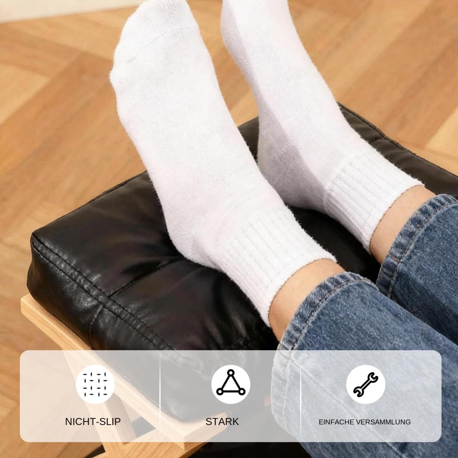 Poggiapiedi Sotto La Scrivania Doppio Strato Ergonomico Inclinato Legno | Poggiapiedi Per Sottoscrivania Da Ufficio per Ufficio in Casa Studio Soggiorno e Camera da