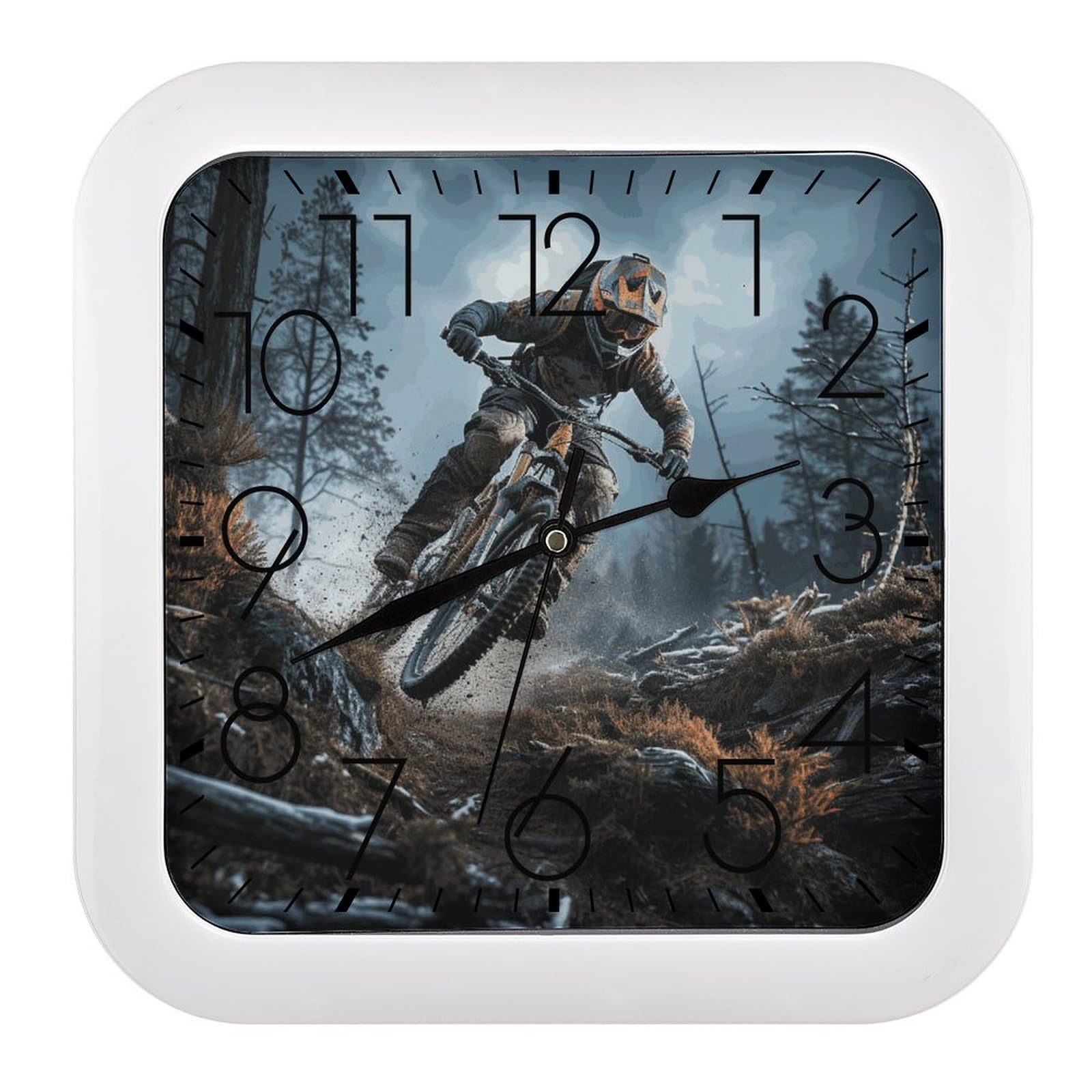 Horloge murale vintage VTT silencieuse pour éliminer le tic-tac
